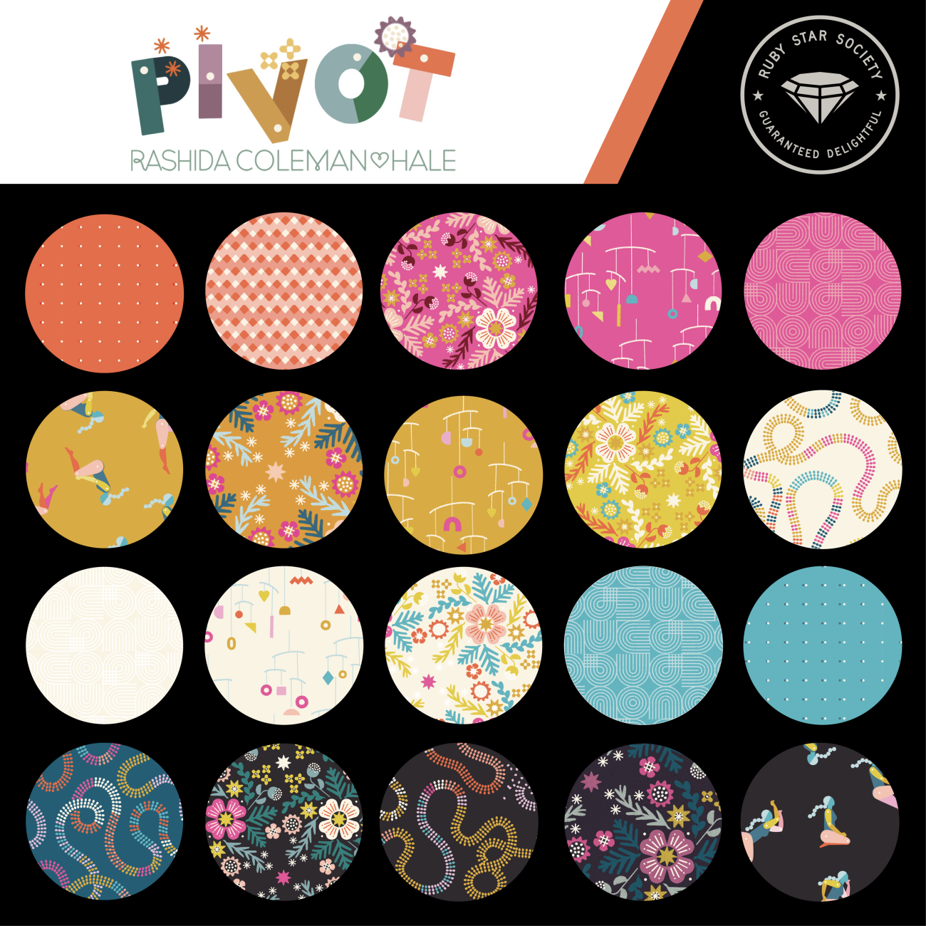 Baumwolle Patchwork - Rashida Coleman Hale - Ruby Star Society - Pivot - Wildflower Natural - Canvas Leinen